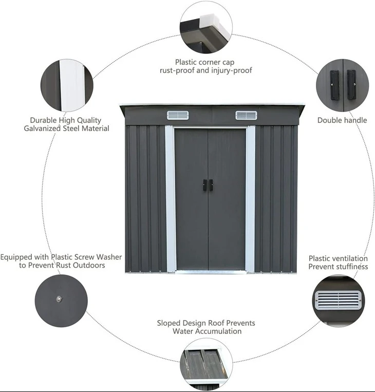 Garden Shed Metal Outdoor Shed Storage House Plastic